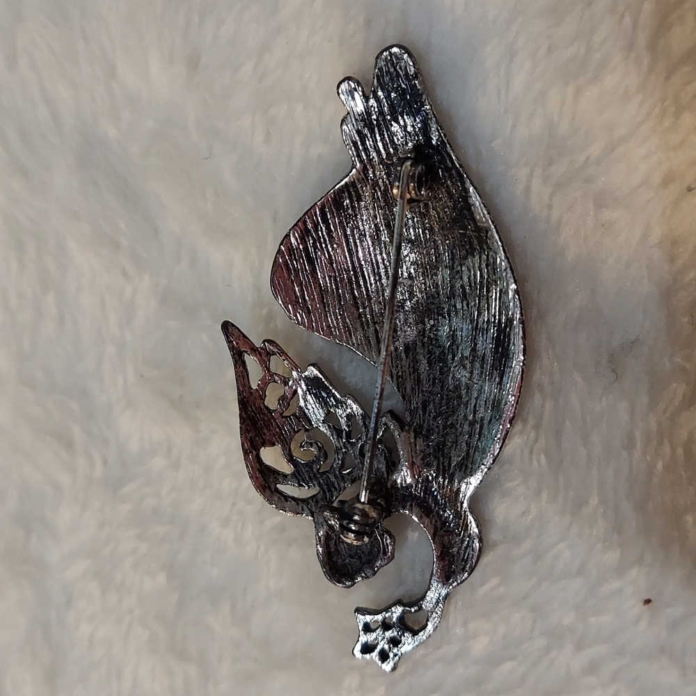 Angel Brooch with Rhinestones - Picture 2 of 4